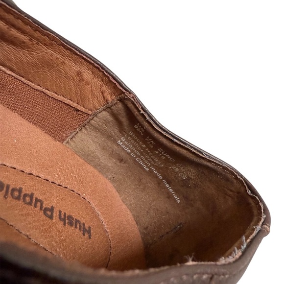 Hush Puppies Brown Loafers with Floral Embroidery - Picture 8 of 10